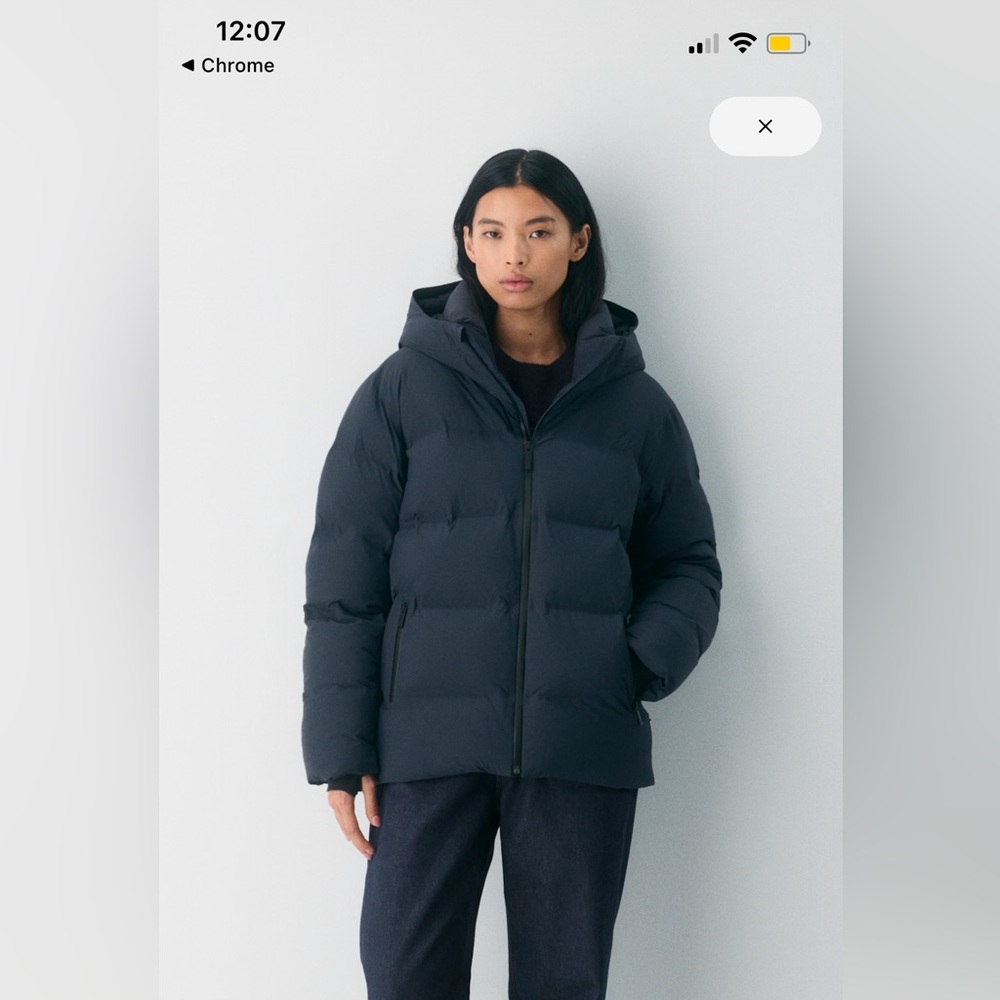 Super puff waterproof navy size small